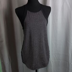 Lululemon "Run Off-Route" Heather Gray Relaxed Fit Tank Top with Racerback